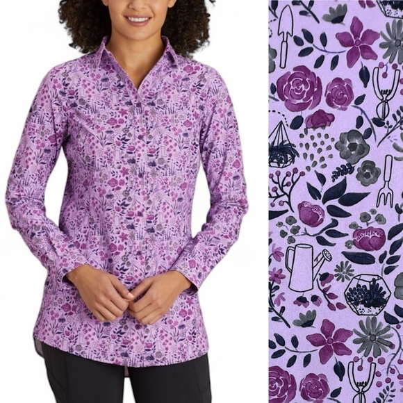 DULUTH TRADING CO Garden Print Tunic Size Medium - Picture 15 of 15